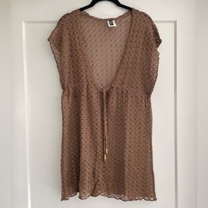 Becca Crochet Swim Coverup- M/L